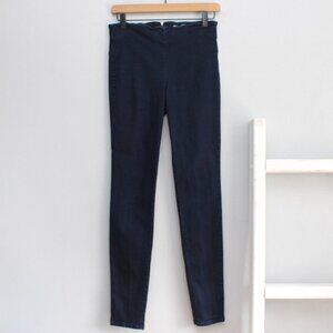 VERONICA BEARD Dark Indigo Blue Back-Zip Denim Leggings Skinny Pants Size 6
